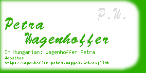 petra wagenhoffer business card
